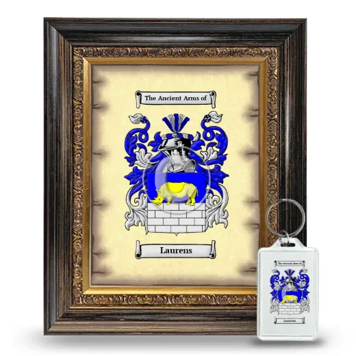 Laurens Framed Coat of Arms and Keychain - Heirloom