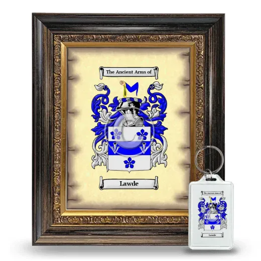Lawde Framed Coat of Arms and Keychain - Heirloom