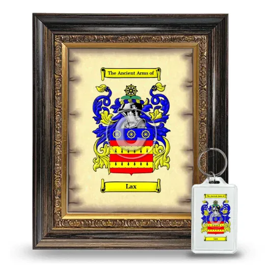 Lax Framed Coat of Arms and Keychain - Heirloom