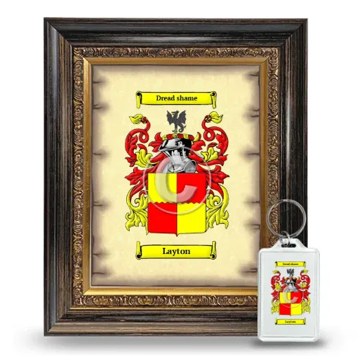 Layton Framed Coat of Arms and Keychain - Heirloom
