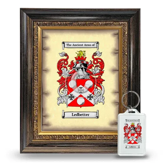 Ledbetter Framed Coat of Arms and Keychain - Heirloom