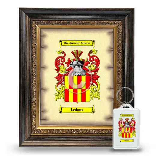 Ledoux Framed Coat of Arms and Keychain - Heirloom