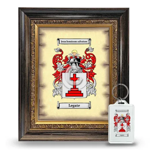 Legate Framed Coat of Arms and Keychain - Heirloom