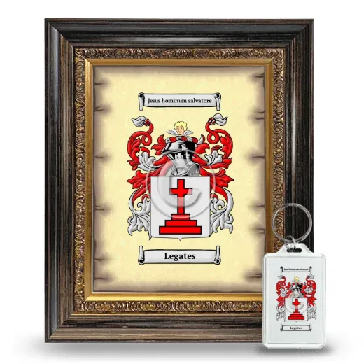 Legates Framed Coat of Arms and Keychain - Heirloom