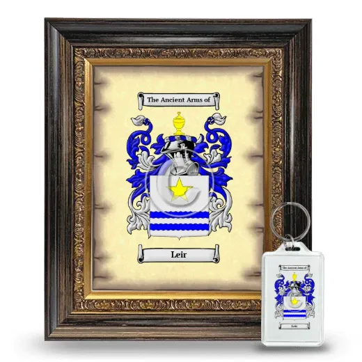 Leir Framed Coat of Arms and Keychain - Heirloom
