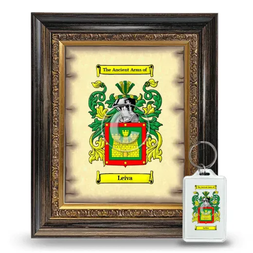 Leiva Framed Coat of Arms and Keychain - Heirloom