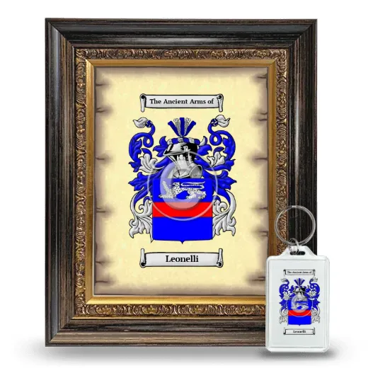 Leonelli Framed Coat of Arms and Keychain - Heirloom
