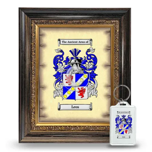 Leos Framed Coat of Arms and Keychain - Heirloom