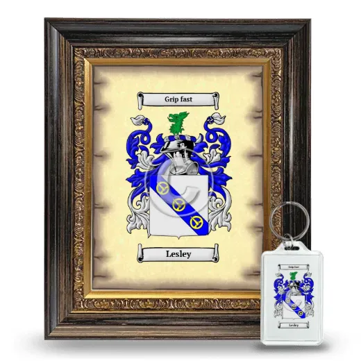 Lesley Framed Coat of Arms and Keychain - Heirloom