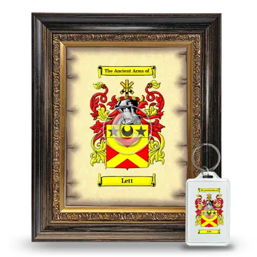 Lett Framed Coat of Arms and Keychain - Heirloom