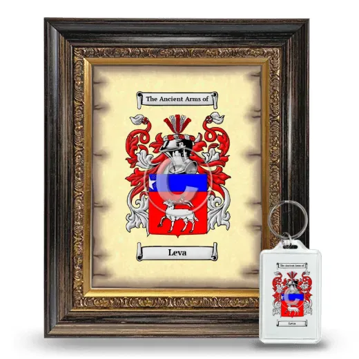 Leva Framed Coat of Arms and Keychain - Heirloom