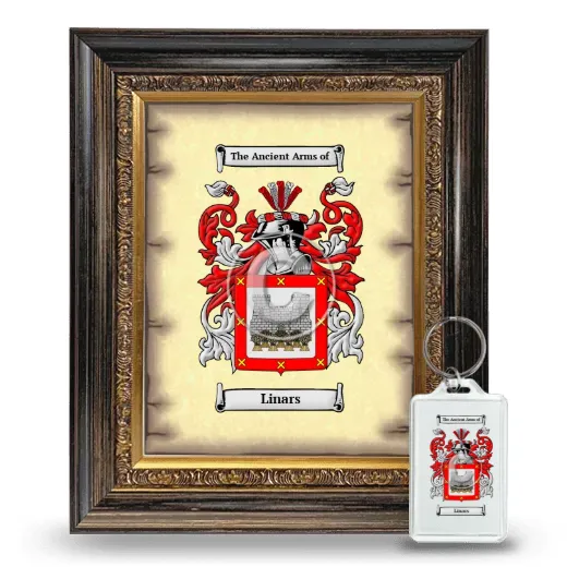 Linars Framed Coat of Arms and Keychain - Heirloom
