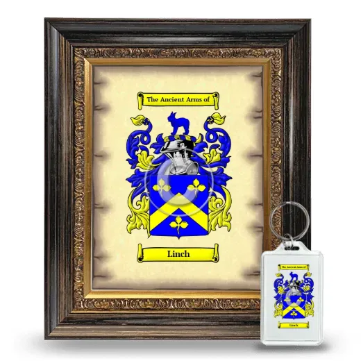 Linch Framed Coat of Arms and Keychain - Heirloom