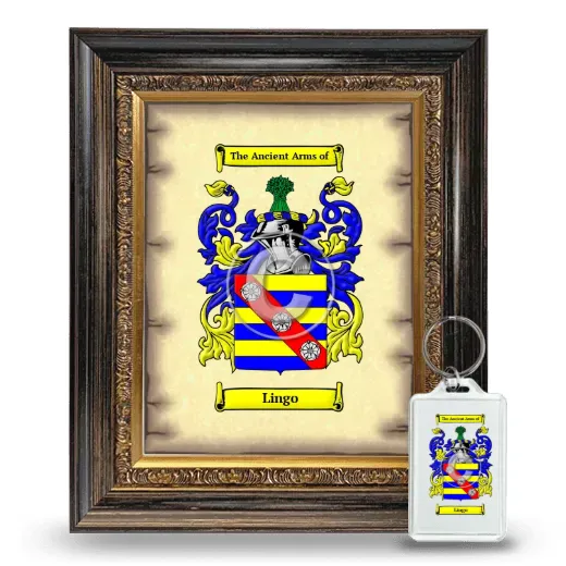 Lingo Framed Coat of Arms and Keychain - Heirloom