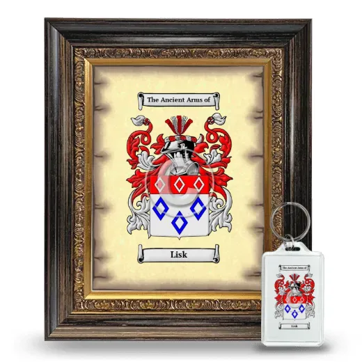 Lisk Framed Coat of Arms and Keychain - Heirloom