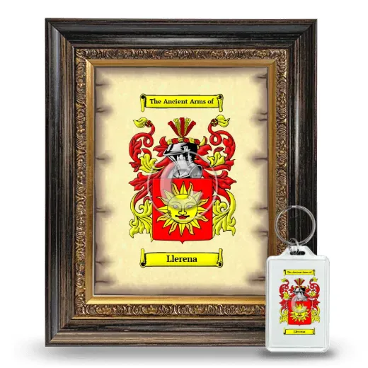 Llerena Framed Coat of Arms and Keychain - Heirloom
