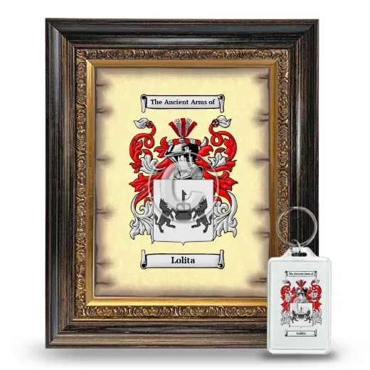 Lolita Framed Coat of Arms and Keychain - Heirloom