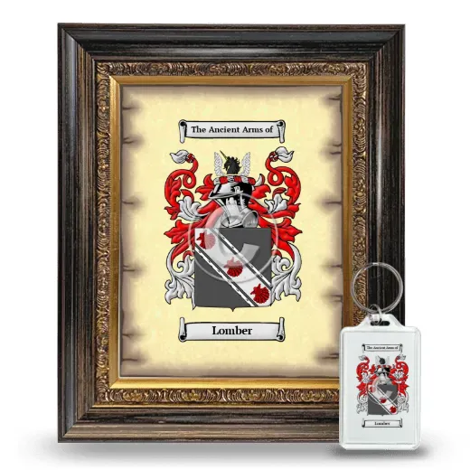 Lomber Framed Coat of Arms and Keychain - Heirloom