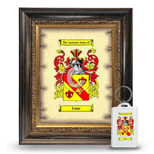 Lone Framed Coat of Arms and Keychain - Heirloom