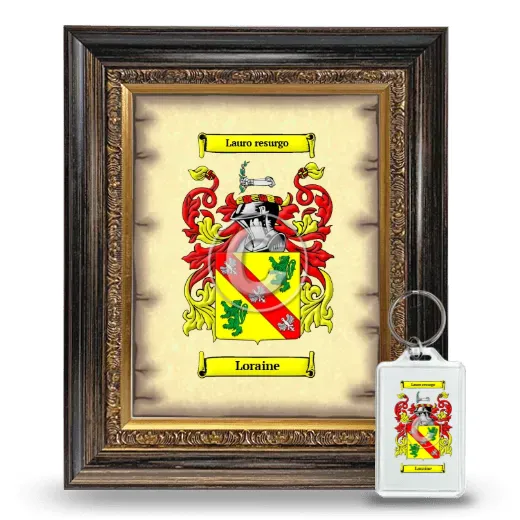 Loraine Framed Coat of Arms and Keychain - Heirloom