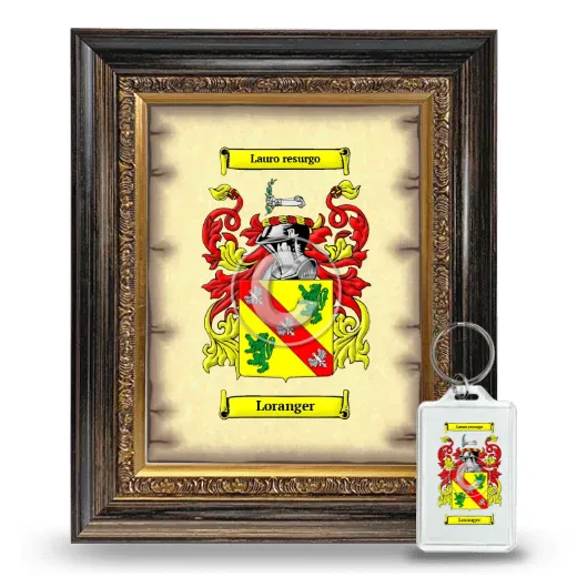 Loranger Framed Coat of Arms and Keychain - Heirloom