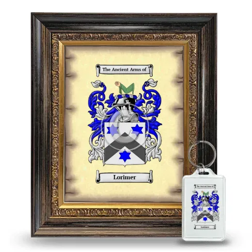 Lorimer Framed Coat of Arms and Keychain - Heirloom