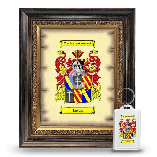 Lotch Framed Coat of Arms and Keychain - Heirloom