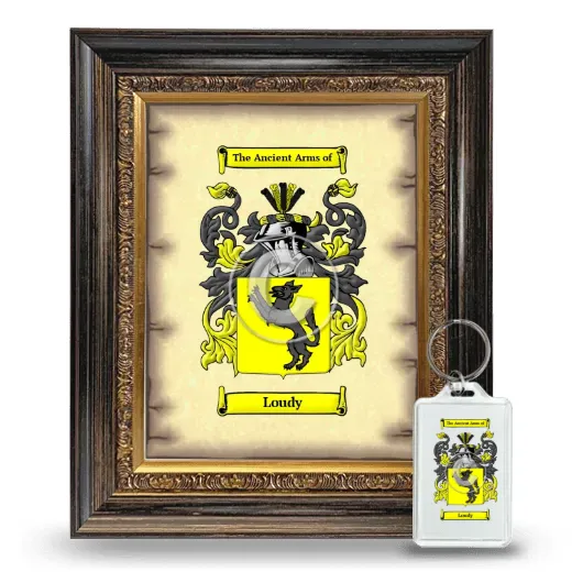 Loudy Framed Coat of Arms and Keychain - Heirloom