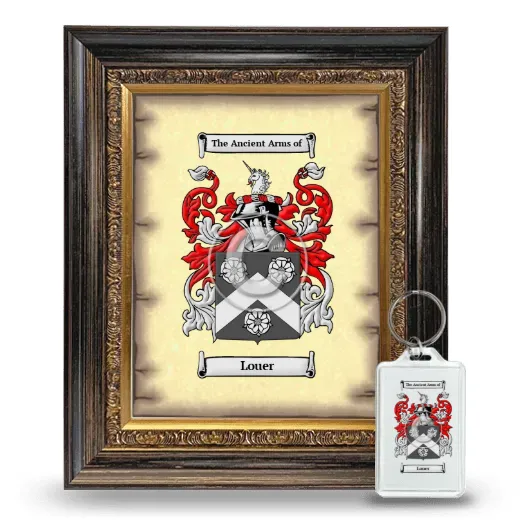 Louer Framed Coat of Arms and Keychain - Heirloom