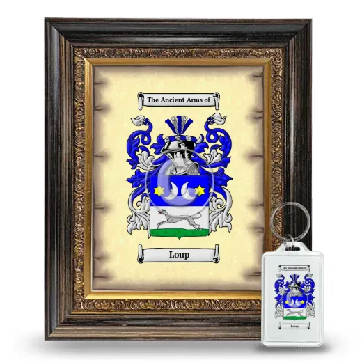 Loup Framed Coat of Arms and Keychain - Heirloom