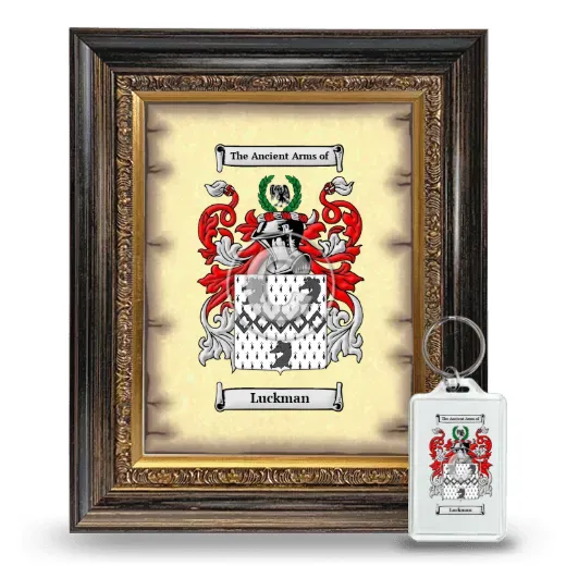 Luckman Framed Coat of Arms and Keychain - Heirloom