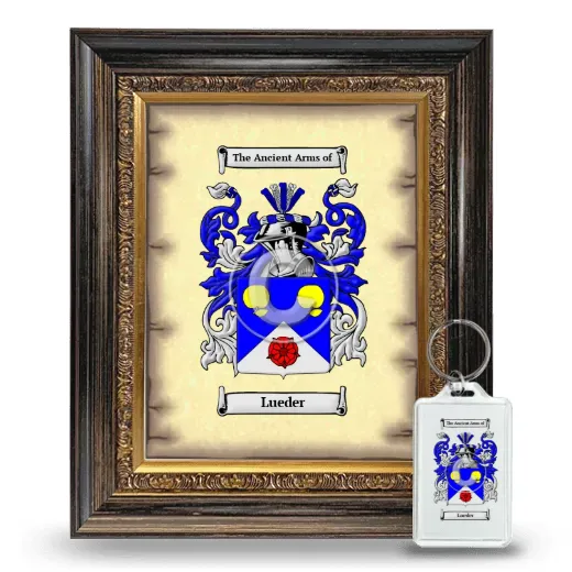 Lueder Framed Coat of Arms and Keychain - Heirloom
