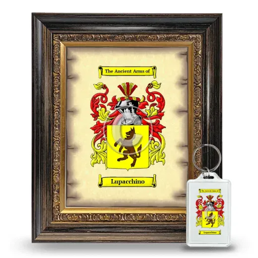Lupacchino Framed Coat of Arms and Keychain - Heirloom