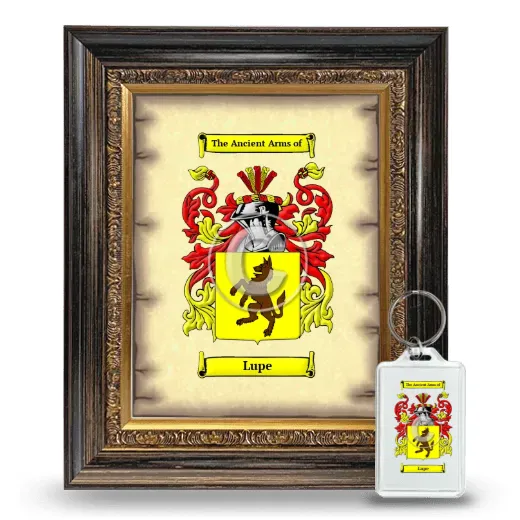 Lupe Framed Coat of Arms and Keychain - Heirloom