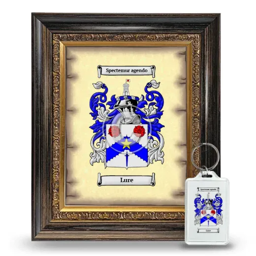 Lure Framed Coat of Arms and Keychain - Heirloom