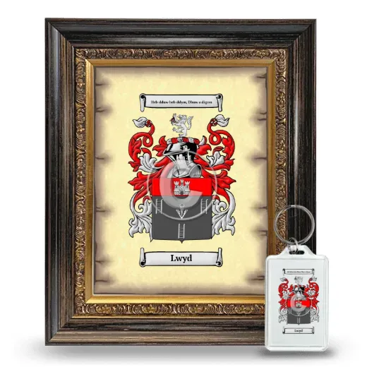 Lwyd Framed Coat of Arms and Keychain - Heirloom