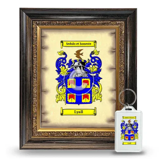 Lyall Framed Coat of Arms and Keychain - Heirloom