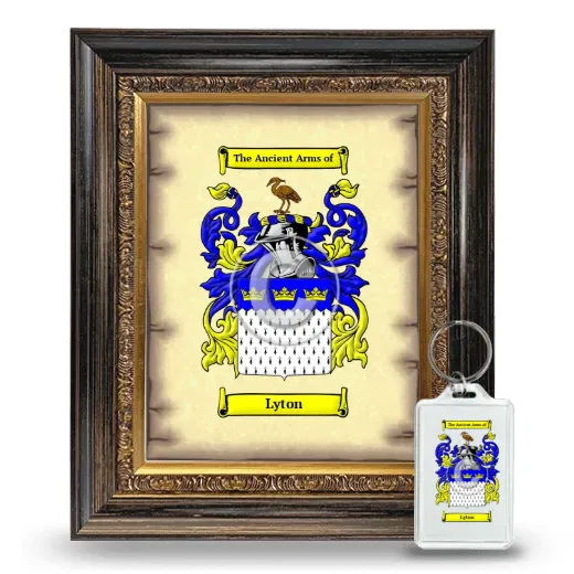 Lyton Framed Coat of Arms and Keychain - Heirloom