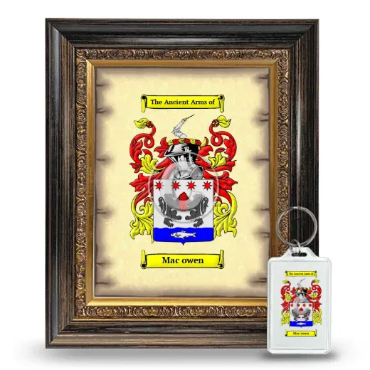 Mac owen Framed Coat of Arms and Keychain - Heirloom