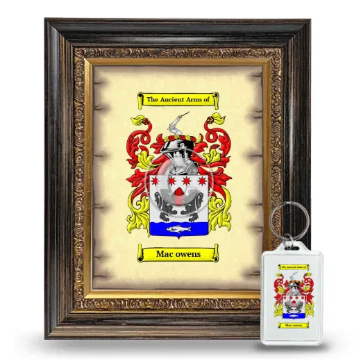 Mac owens Framed Coat of Arms and Keychain - Heirloom