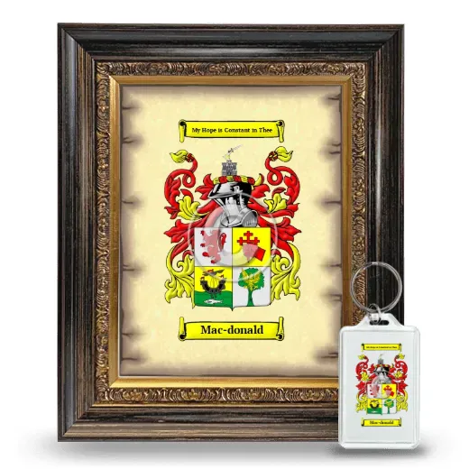 Mac-donald Framed Coat of Arms and Keychain - Heirloom
