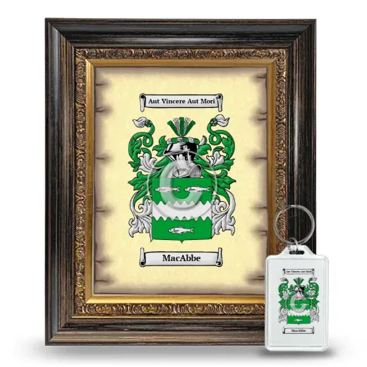 MacAbbe Framed Coat of Arms and Keychain - Heirloom
