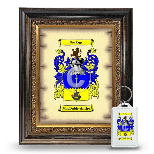 MacDubh-shithe Framed Coat of Arms and Keychain - Heirloom