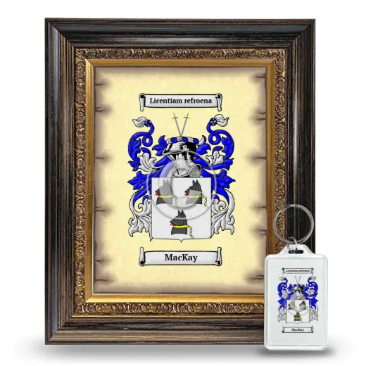 Mackay Framed Coat of Arms and Keychain - Heirloom