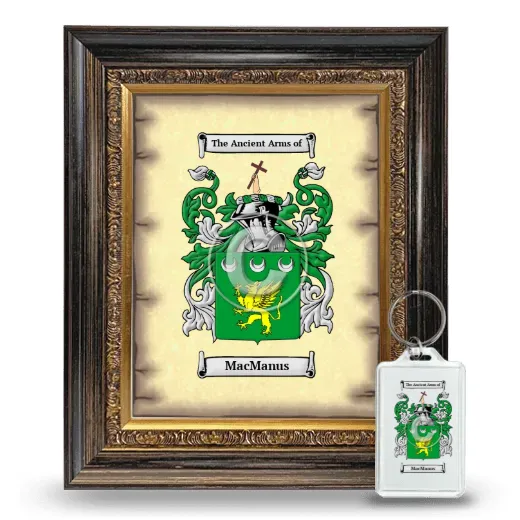MacManus Framed Coat of Arms and Keychain - Heirloom