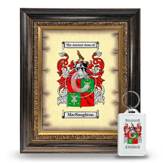 MacNaughton Framed Coat of Arms and Keychain - Heirloom