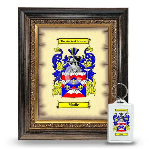 Madle Framed Coat of Arms and Keychain - Heirloom