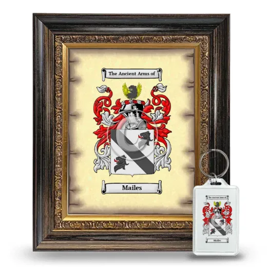 Mailes Framed Coat of Arms and Keychain - Heirloom