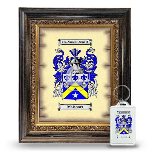 Maisonet Framed Coat of Arms and Keychain - Heirloom