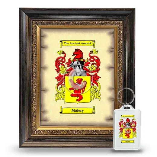 Malery Framed Coat of Arms and Keychain - Heirloom